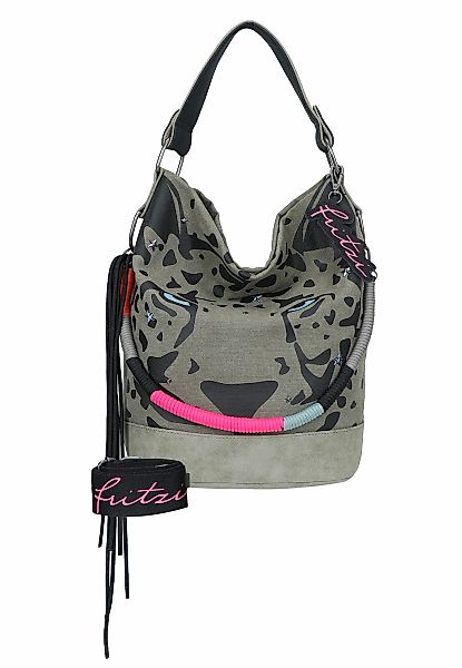 Fritzi aus Preußen Schultertasche "Izzy07 Olga Limited Canvas Panther Spott günstig online kaufen
