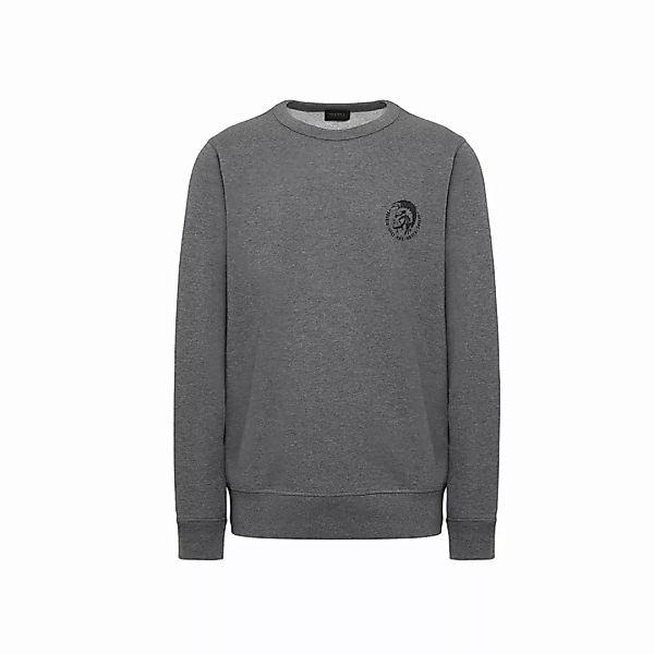 DIESEL Herren Sweatshirt - Rundhals-Sweater, Pullover, Logo Grau 2XL günstig online kaufen