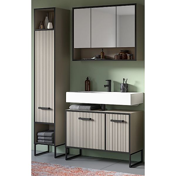 Inn.Furn Badmöbel Set 3-teilig in Sand 125 x 192 cm Scana günstig online kaufen