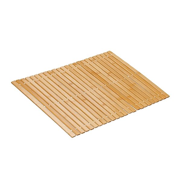 relaxdays Badematte Badvorleger aus Bambus 60x40 günstig online kaufen