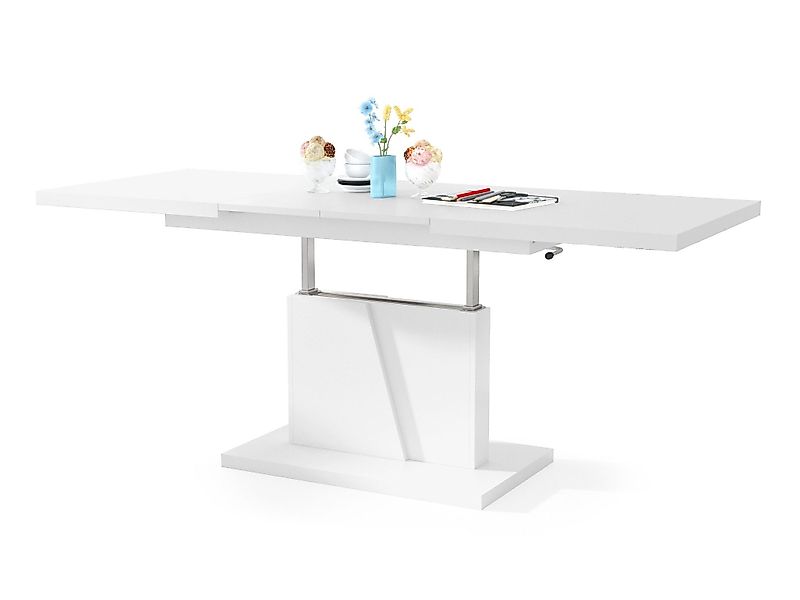 Mazzoni Couchtisch Grand Noir Weiß matt günstig online kaufen