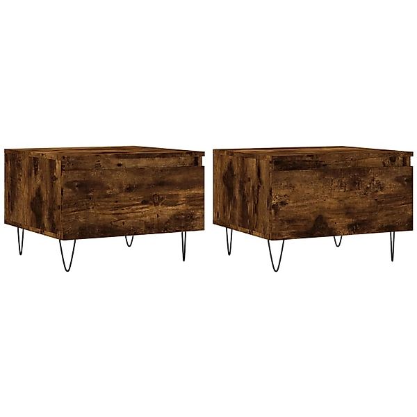 vidaXL Couchtische 2 Stk Räuchereiche 50x46x35 cm Holzwerkstoff 830871 günstig online kaufen
