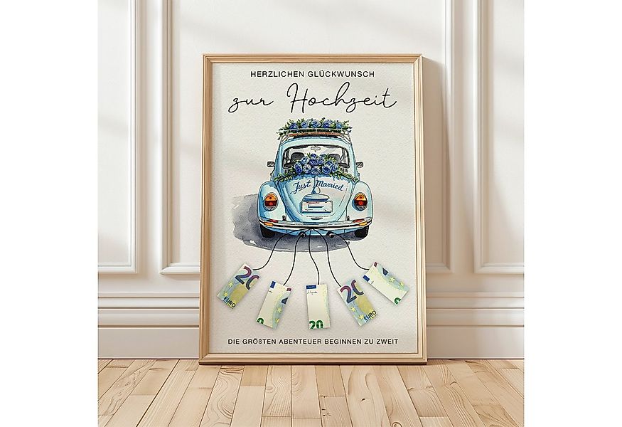 Tigerlino Poster Geldgeschenk zur Hochzeit Brautpaar Hochzeitsgeschenk Geld günstig online kaufen