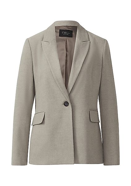 s.Oliver Jackenblazer Indoor-Blazer Taillierter Flanell-Blazer in günstig online kaufen