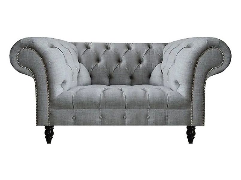 JVmoebel Sofa Chesterfield Wohnzimmer Zweisitzer Sofa Couch Möbel Grau Luxu günstig online kaufen