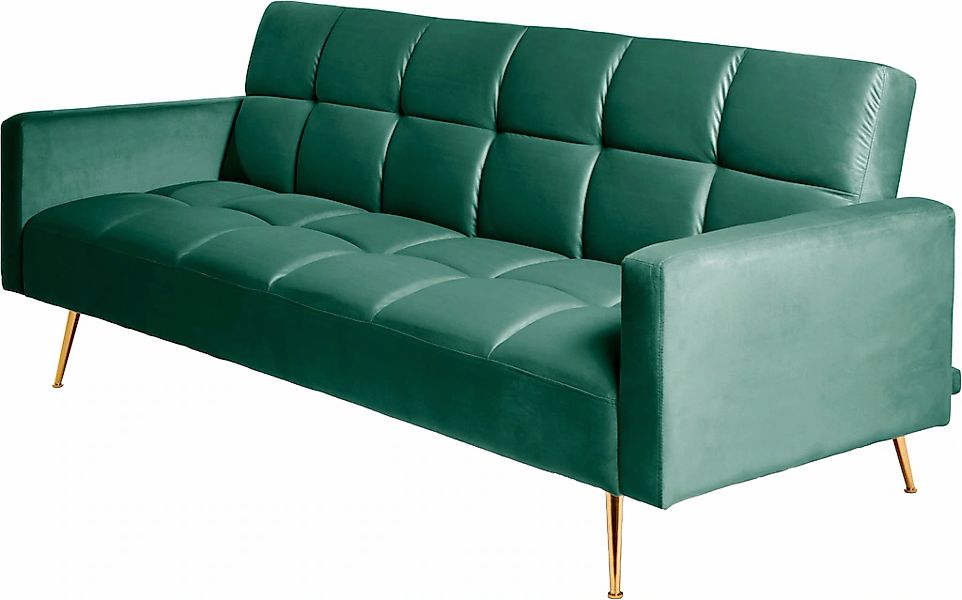 Jahnke Schlafsofa "CHILLAX POSH" mit Schlaffunktion, edler Samtstoff & Füße günstig online kaufen