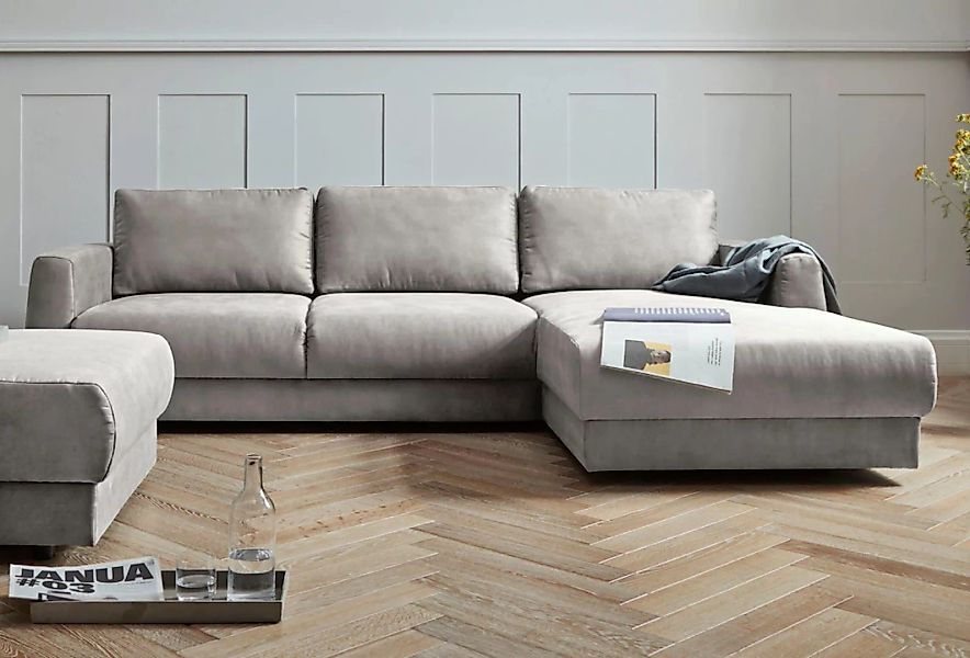 andas Ecksofa »Hobro L-Form«, in 3 Bezugsqualitäten in vielen Farben, Desig günstig online kaufen