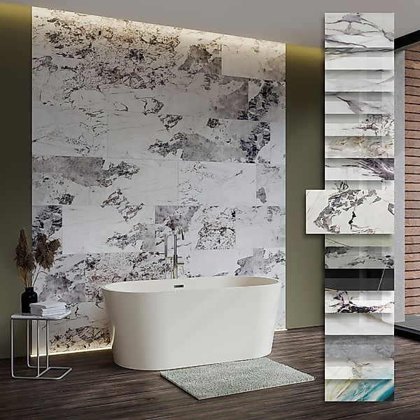 Hexim Wandpaneel, (Marmoroptik 9 Stück 78x39cm günstig online kaufen