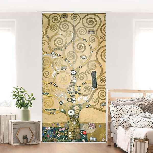 Bilderdepot24 Schiebegardine modern Flächenvorhang blickdicht Klimt günstig online kaufen
