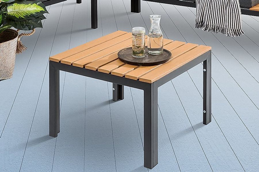 riess-ambiente Gartentisch ORLANDO LOUNGE 60cm anthrazit / natur · wetterfe günstig online kaufen