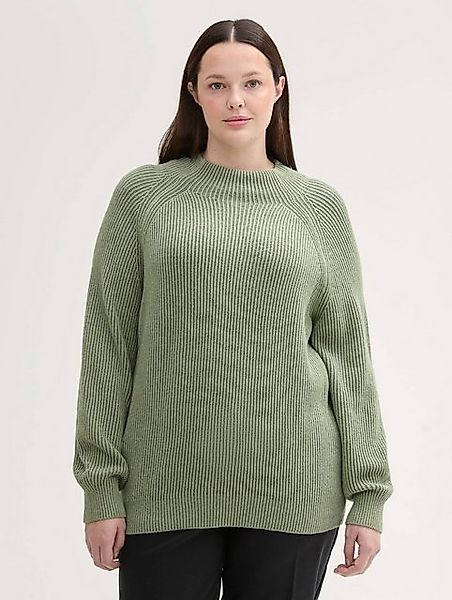 TOM TAILOR PLUS Strickpullover Plus Size - Strickpullover mit Stehkragen günstig online kaufen