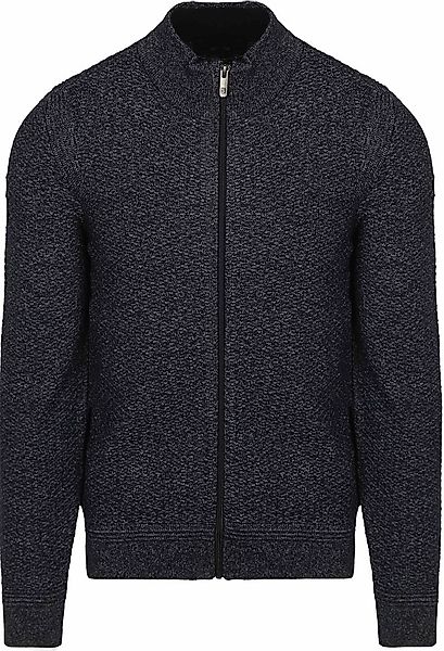 State Of Art Strickjacke Structure Melange Navy - Größe 3XL günstig online kaufen