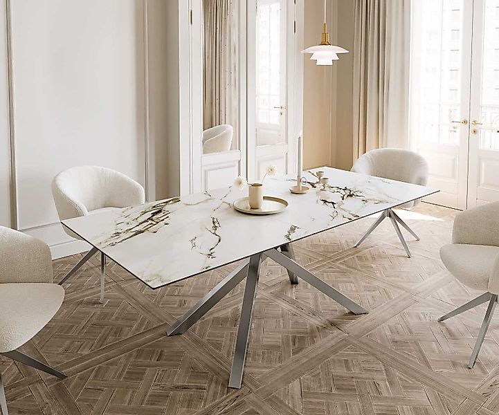 DELIFE Esstisch Edge, Keramik Calacatta Luxe günstig online kaufen