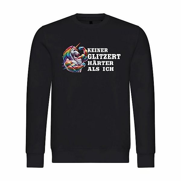 deinshirt Rundhalspullover Herren Pullover Keiner glitzert härter als ich M günstig online kaufen