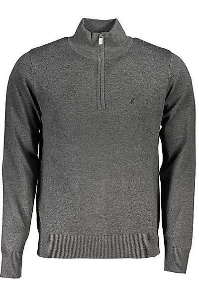 U.S. GRAND POLO Strickpullover Graues Herren Langarmshirt mit Reißverschlus günstig online kaufen