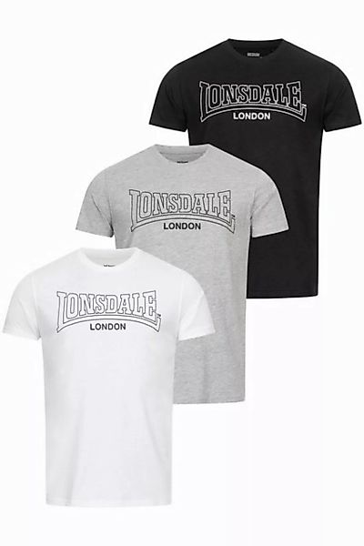 Lonsdale T-Shirt Lonsdale Herren T-Shirt Dreierpack Beanley günstig online kaufen