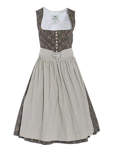 Berwin Dirndl Dirndl mit Ornamenten mit uni Schürze (Einzelstück) günstig online kaufen