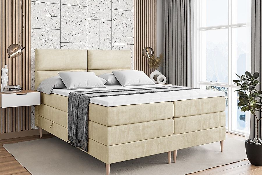ALTDECOR Boxspringbett BOXI3-F KING (Multipocket-Matratze H4, günstig online kaufen
