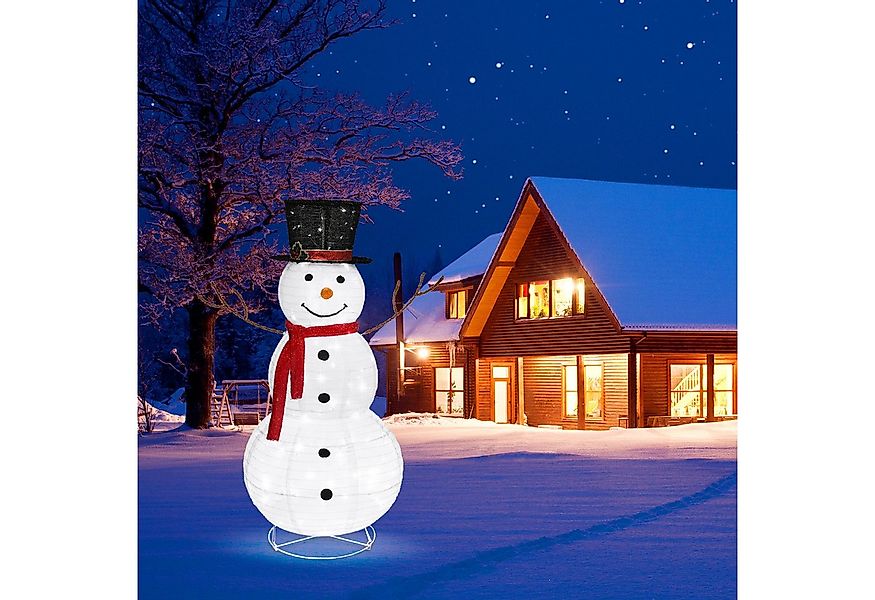 LALAHO Schneemann LED-Schneemann Weihnachten deko, 120cm mit 90 LEDs Weihna günstig online kaufen