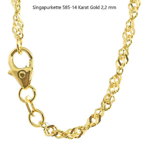 HOPLO Goldkette Goldkette Singapurkette Länge 42cm günstig online kaufen