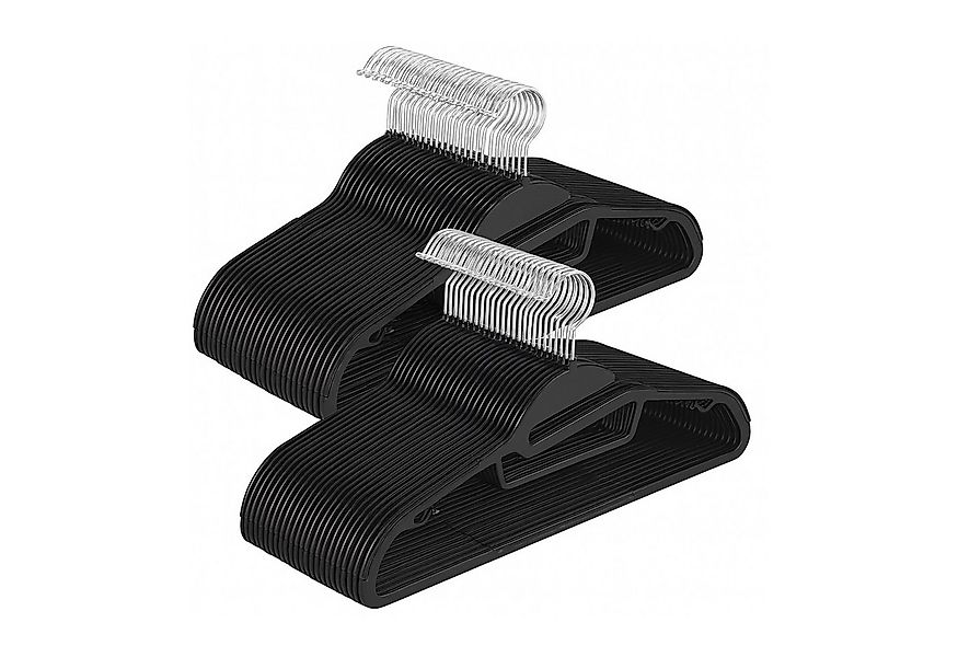 relaxdays Kleiderbügel Gummierte Kleiderbügel im Set, (50er Set), schwarz günstig online kaufen