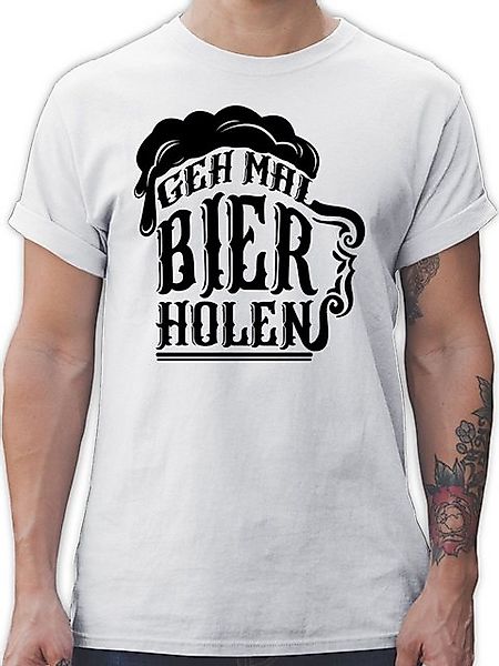 Shirtracer T-Shirt Geh mal Bier holen - schwarz Party & Alkohol Herren günstig online kaufen