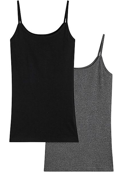 bonprix Spaghettitop (Packung, 2-tlg., 2) figurbetonte Slim-Fit-Passform, ä günstig online kaufen