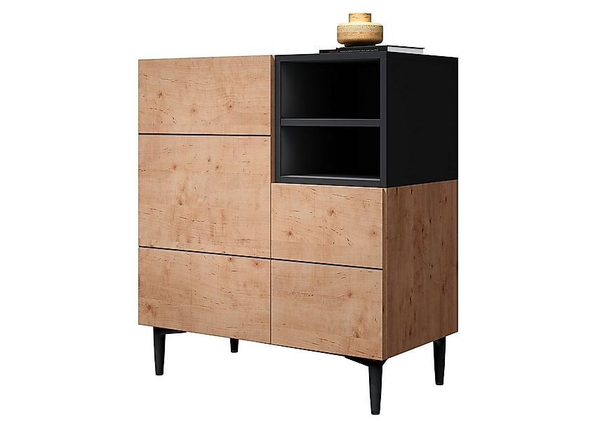 Newroom Sideboard Nizza, Wildeiche Sideboard Vintage Industrial Highboard A günstig online kaufen