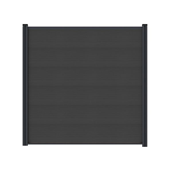 T&J WPC-Steckzaunset Max-XL Coextrudiert 175 cm x 172 cm Charcoal günstig online kaufen