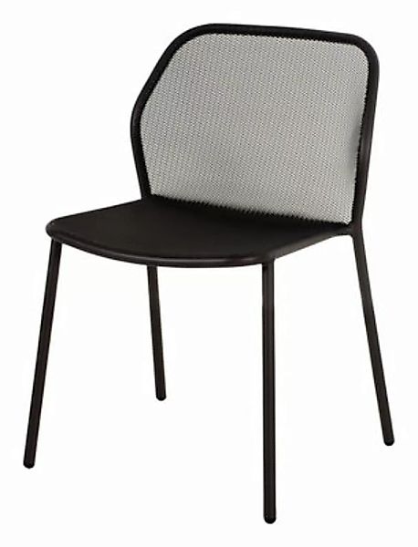 Stapelbarer Stuhl Darwin metall schwarz / Metall - Emu - Schwarz günstig online kaufen