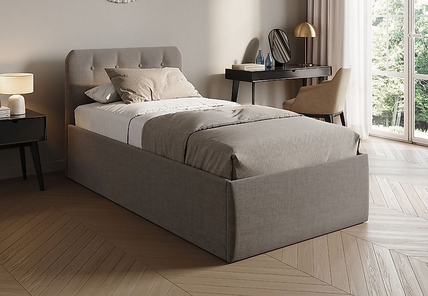 Home Collective Polsterbett Bett mit Stauraum, verstellbarem Lattenrost & M günstig online kaufen
