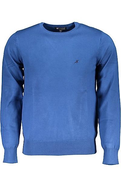 U.S. GRAND POLO Strickpullover Herrenhemd Blau mit Stickerei und Kontrastde günstig online kaufen