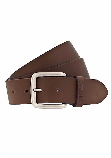 MUSTANG Ledergürtel, Klassische Dornschließe in leichter Used-Optik, 4 cm günstig online kaufen