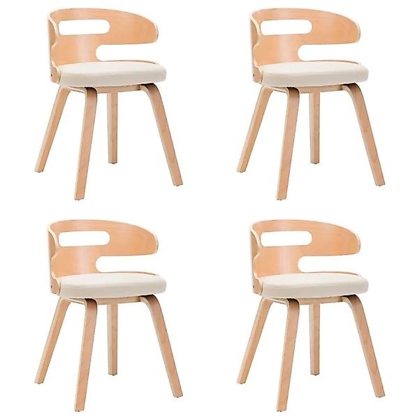 vidaXL Esszimmerstühle 4 Stk Creme Bugholz und Kunstleder 278852 günstig online kaufen