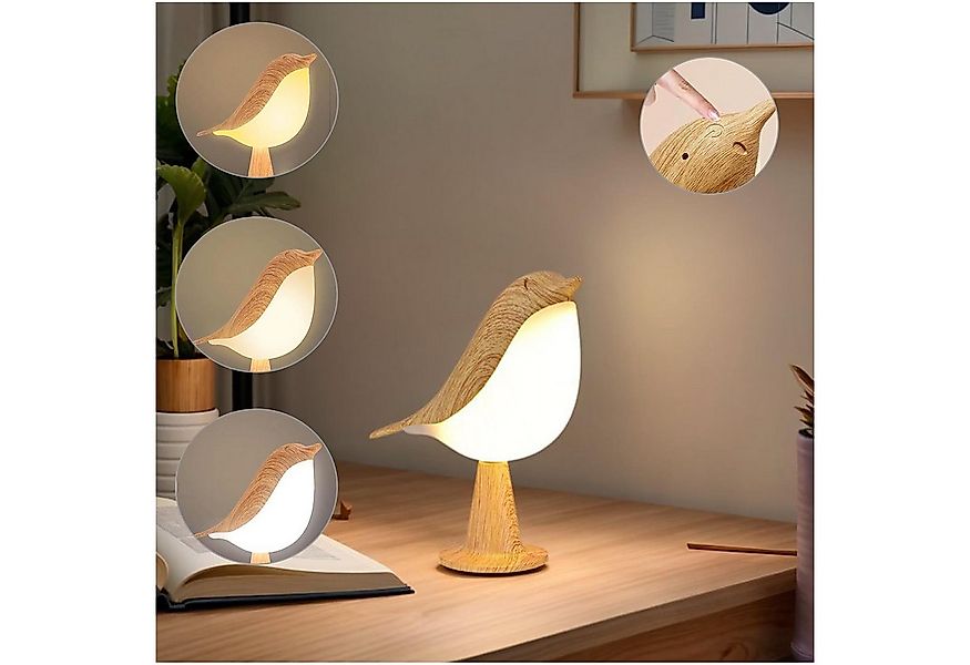 Jibenhome LED Nachtlicht Birdie Nachttischlampe, USB, Touch Dimmbar, Diffus günstig online kaufen