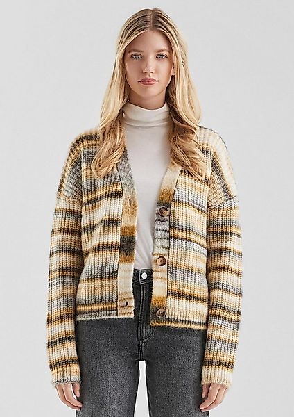 QS Cardigan Strickjacke Weiche Strickjacke in Multimelange Optik günstig online kaufen