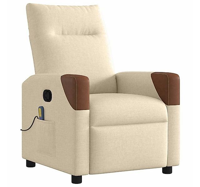 vidaXL Sessel Massagesessel Creme Stoff (1-St) günstig online kaufen