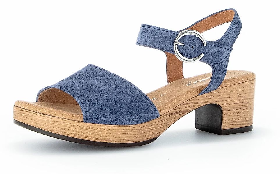 Gabor Sandalette "KRETA", Blockabsatz, Sommerschuh, Riemchensandale mit Gli günstig online kaufen