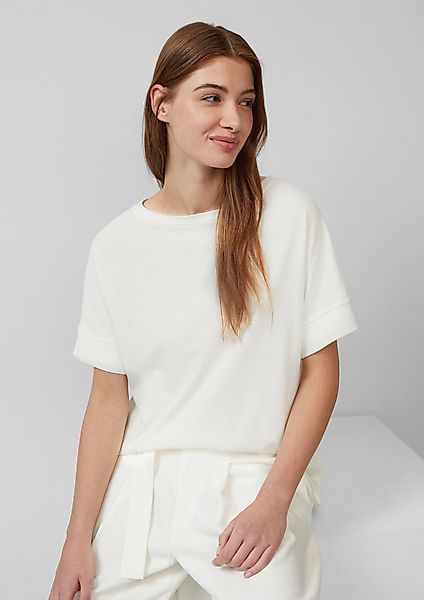 s.Oliver Kurzarmshirt Gewaschenes T-Shirt mit Ziernähten günstig online kaufen
