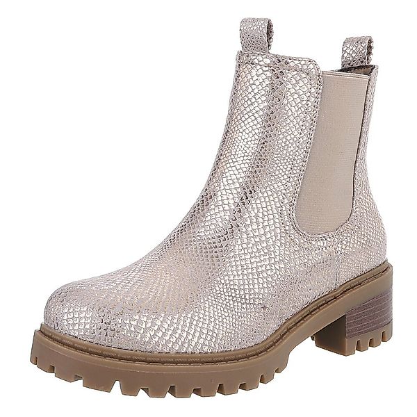 Ital-Design Elegante Damen Boots mit Blockabsatz günstig online kaufen