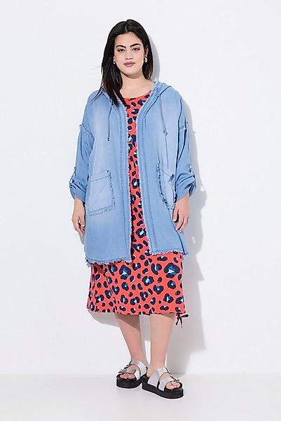 Angel of Style Sommerjacke Jacke softe Jeansoptik Kapuze Rückenprint günstig online kaufen