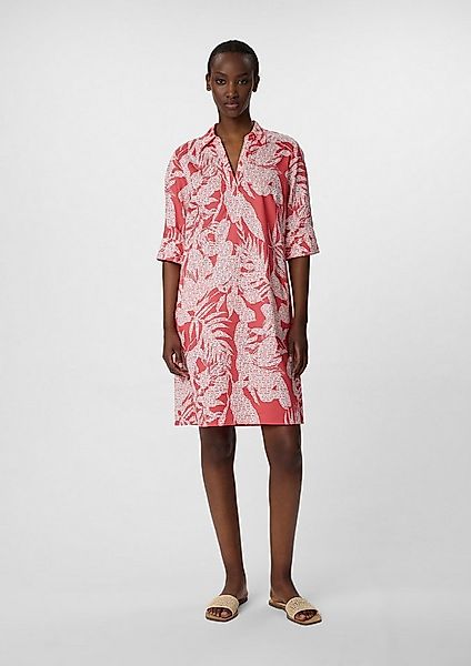 comma Minikleid Kleid Kurzes Hemdblusenkleid mit All-over-Print günstig online kaufen