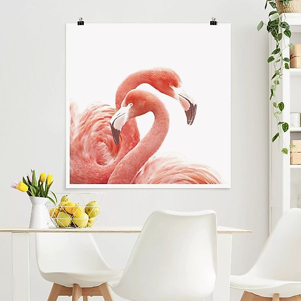 Poster Zwei Flamingos günstig online kaufen