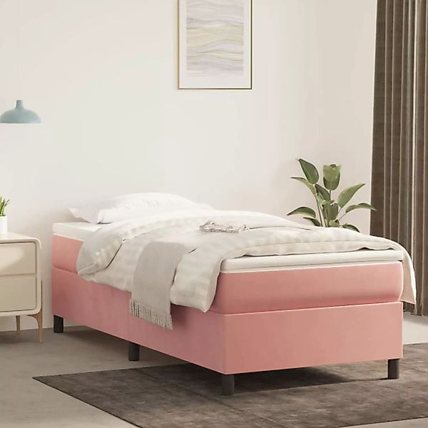 Vidaxl Boxspringbett Rosa 100x200 Cm Samt günstig online kaufen