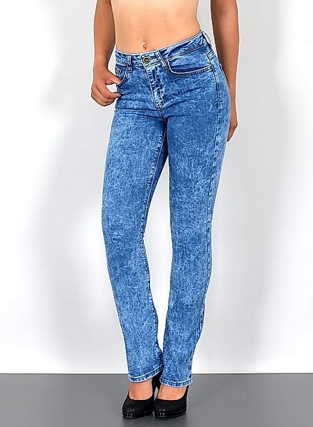 ESRA Bootcut-Jeans Bootcut Jeans Damen High Waist Stretch Wide Leg Jeans bi günstig online kaufen