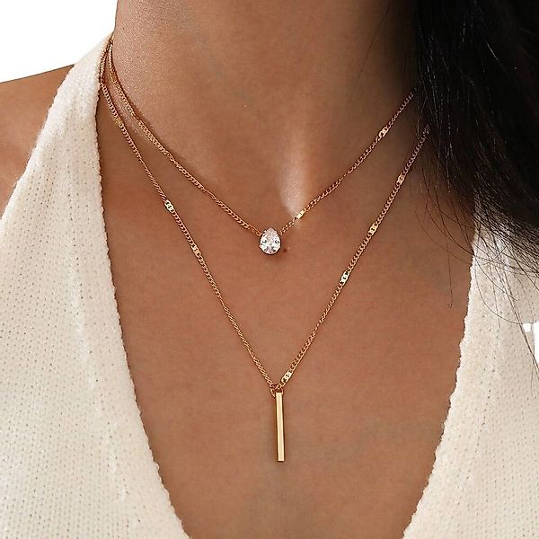 BUMHUM Kette mit Anhänger Modische Doppelkette günstig online kaufen