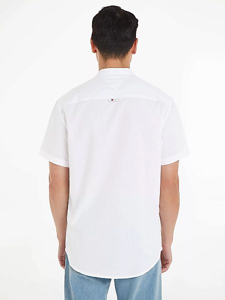 Tommy Jeans Kurzarmhemd TJM REG MAO LINEN BLEND SS SHIRT in melierter Optik günstig online kaufen