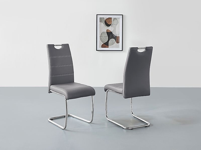 HELA Freischwinger "Flora, Esszimmerstühle" (Set) 2 Stk. Kunstleder Schwing günstig online kaufen