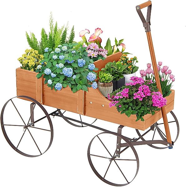 KOMFOTTEU Blumenständer Blumenwagen, 2 separate Blumenregale,Tragkraft günstig online kaufen
