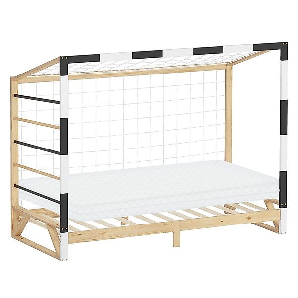 ML-DESIGN Spielbett Kinderbett Fußballtor Holzbett mit günstig online kaufen